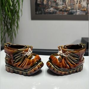 Vintage ceramic boots ( Ashtray ) 1950-60 from Japan like new